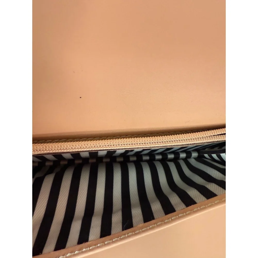 Kate Spade New York Pebbled Leather Trifold Wallet Cream Black Colorblock